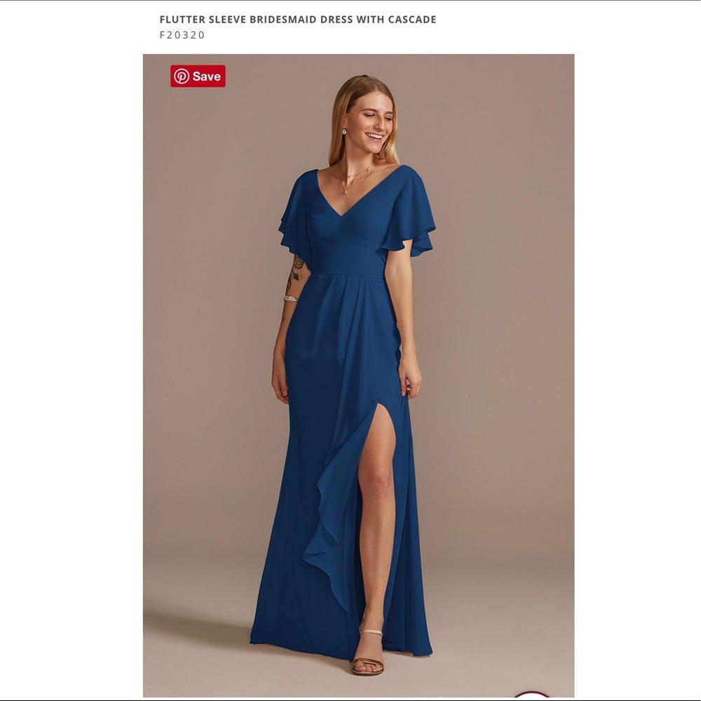 David’s Bridal - Flutter Sleeve Bridesmaid Dress